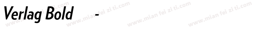 Verlag Bold 普通字体转换